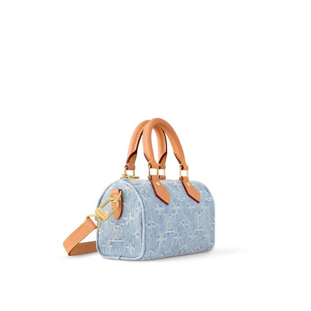Louis Vuitton Speedy Bandouliere NM Bag Monogram Denim Sky Nano - Picture 4 of 11